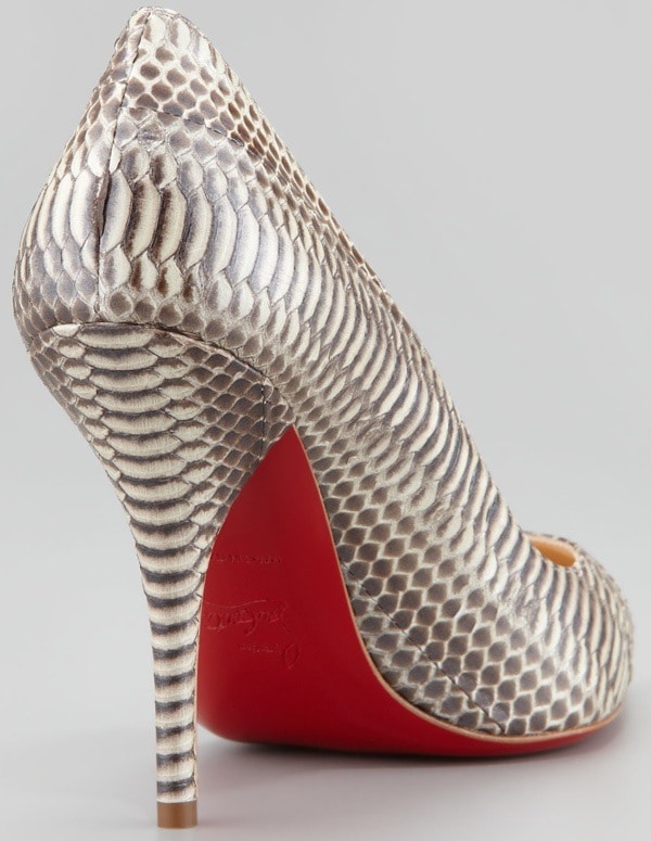 Christian Louboutin Batignolles Snake Pointed Toe Red Sole Pump Heel