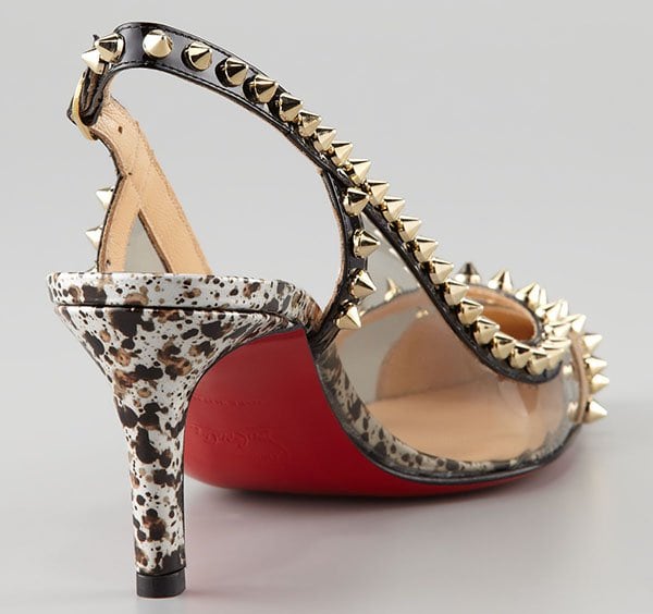 Christian Louboutin Manovra Patent PVC Slingback Pumps