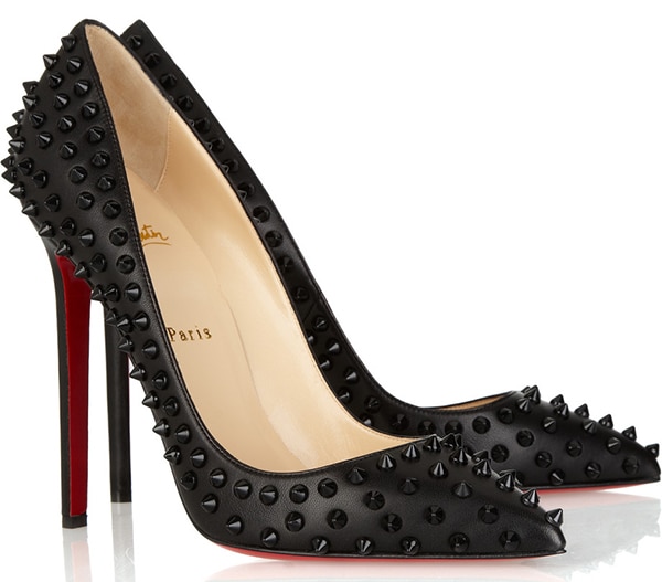 Christian Louboutin Pigalle Spikes 120 studded leather pumps