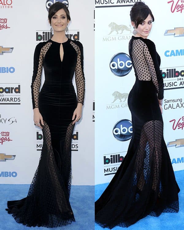 Emmy Rossum at the 2013 Billboard Music Awards at the MGM Grand Garden Arena in Las Vegas on May 19, 2013