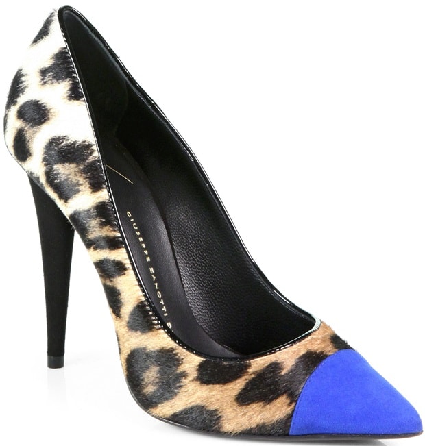 Giuseppe Zanotti Leopard-Print Calf Hair & Suede Pumps