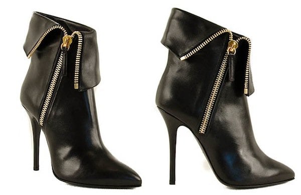 Giuseppe Zanotti zipper trim booties