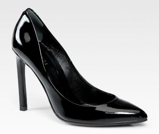 Gucci Gloria Patent Leather Pumps in Black