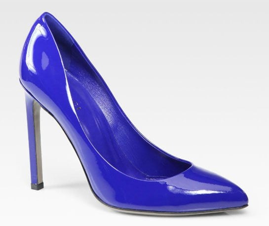 Gucci Gloria Patent Leather Pumps in Cobalt