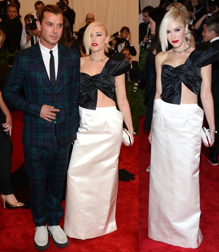 Gwen Stefani and Gavin Rossdale on the red carpet at the 2013 Met Gala held at the Metropolitan Museum of Art in New York City on May 6, 2013