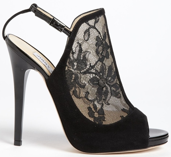 Jimmy Choo Maylen Lace & Suede Platform Sandals