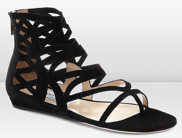 Jimmy Choo Vernie Sandals in Black Suede