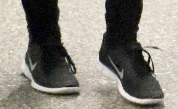 A closer look at Kim Kardashian's Nike trainers, a more practical choice for the pregnant reality star