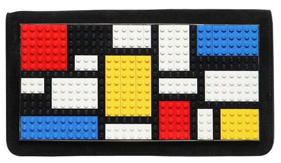 Les Petits Joueurs Lego Mondrian Suede Clutch