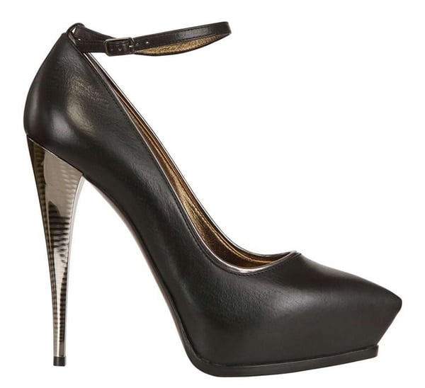 Lanvin Mirrored Heel Leather Pumps in Black