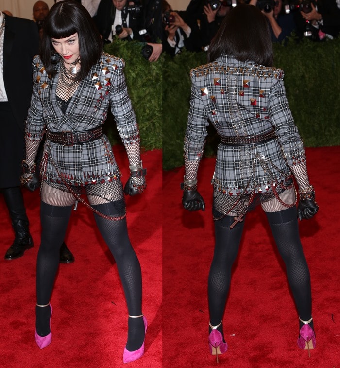 Madonna on the red carpet at the 2013 Met Gala held at the Metropolitan Museum of Art in New York City on May 6, 2013