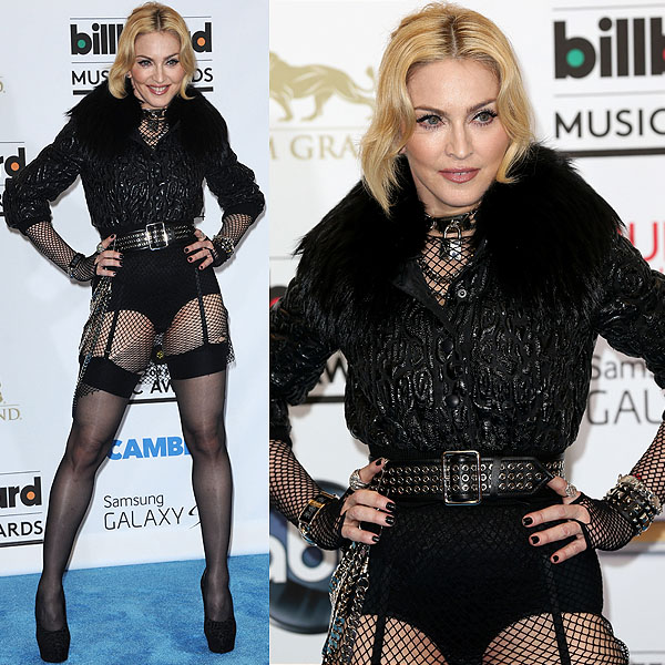 Madonna in a custom-made Givenchy outfit at the 2013 Billboard Music Awards held at the MGM Grand Garden Arena in Las Vegas, Nevada on May 19, 2013