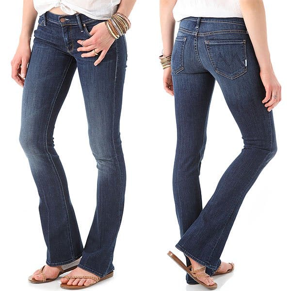 Mother Runaway Skinny Flare Jeans in Flowers from the Storm