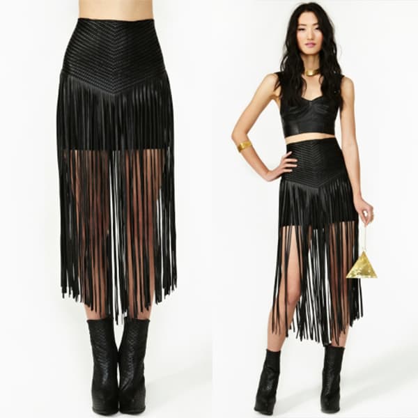 Total Recall Fringe Skirt