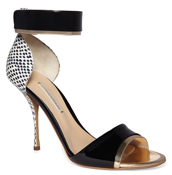 Nicholas Kirkwood Elaphe Peep Toe Sandals