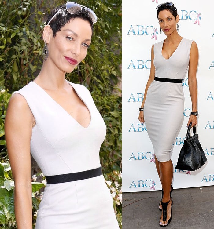 Nicole Murphy arrives at ABC's Mother's Day luncheon at Four Seasons Hotel Los Angeles