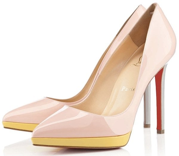 Christian Louboutin Pigalle Plato Nude Yellow