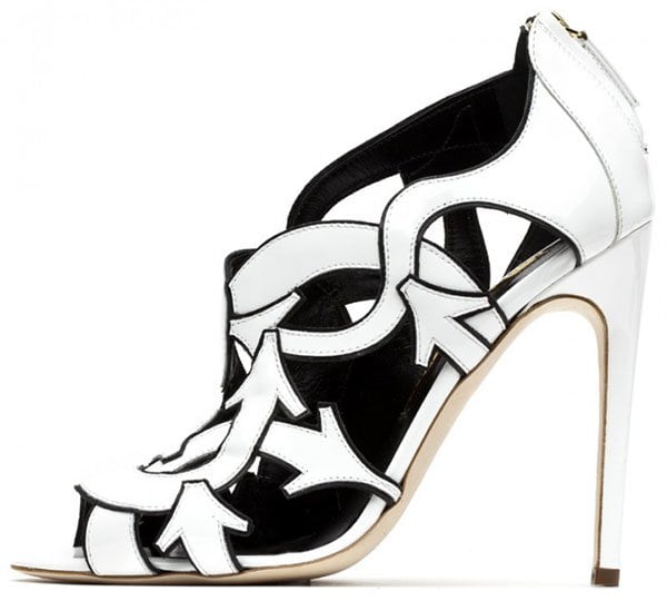 Rupert Sanderson Zandy Sandals in White Patent1