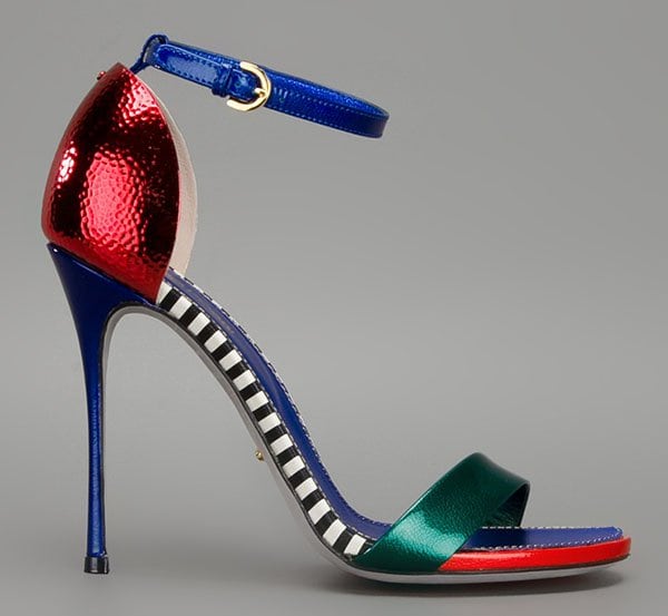 Sergio Rossi Flashy Sandals in Multicolor Patent