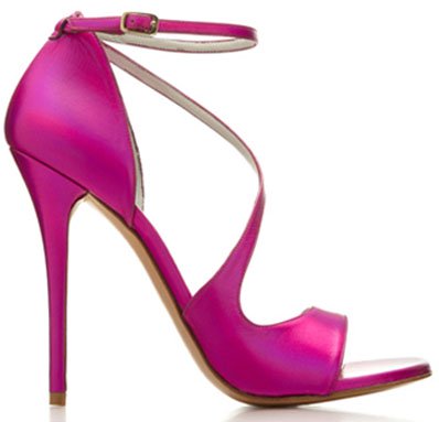 Stuart Weitzman "Vixen" Heels in Metallic Pink