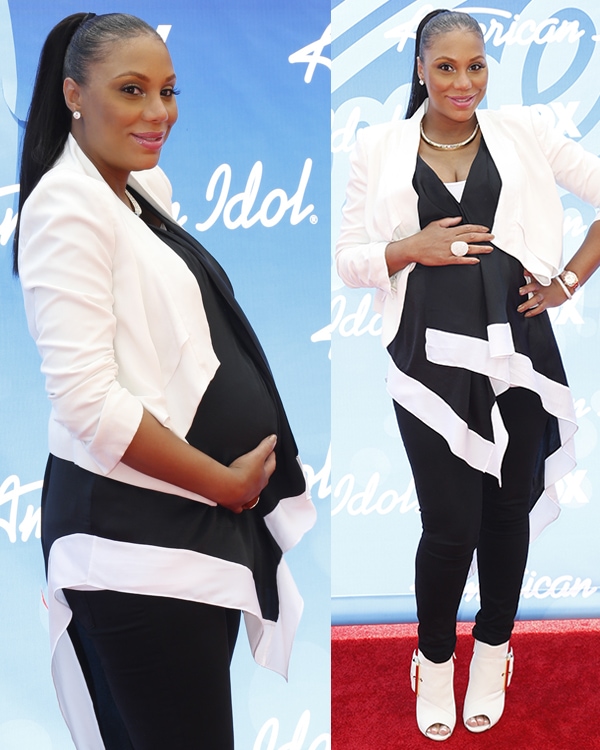 Tamar Braxton showed off her baby bump at American Idol Finale Results Show