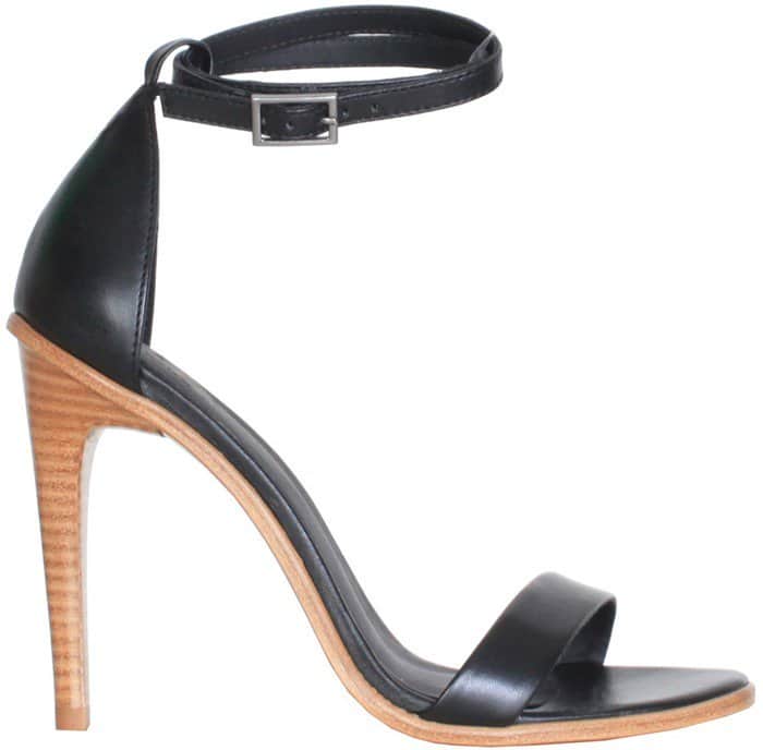 Tibi Black Amber Ankle Wrap Heel