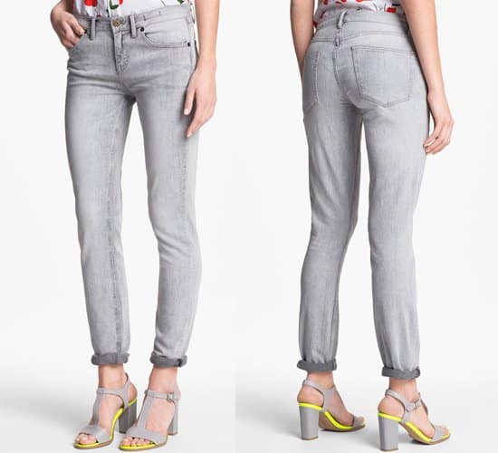 Two by Vince Camuto Shorty Jeans in Sandy Grey