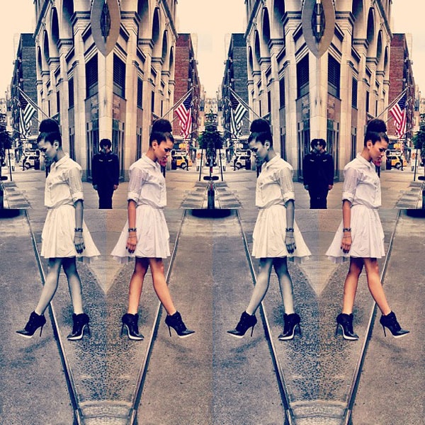 Via Zendaya's Twitter, captioned: "NY look #1 by @luxurylaw @donnakaranDKNY (I got them editing skills)"