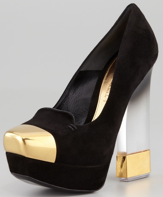 Alexander McQueen Plexiglass Heel-Cap-Toe Pumps