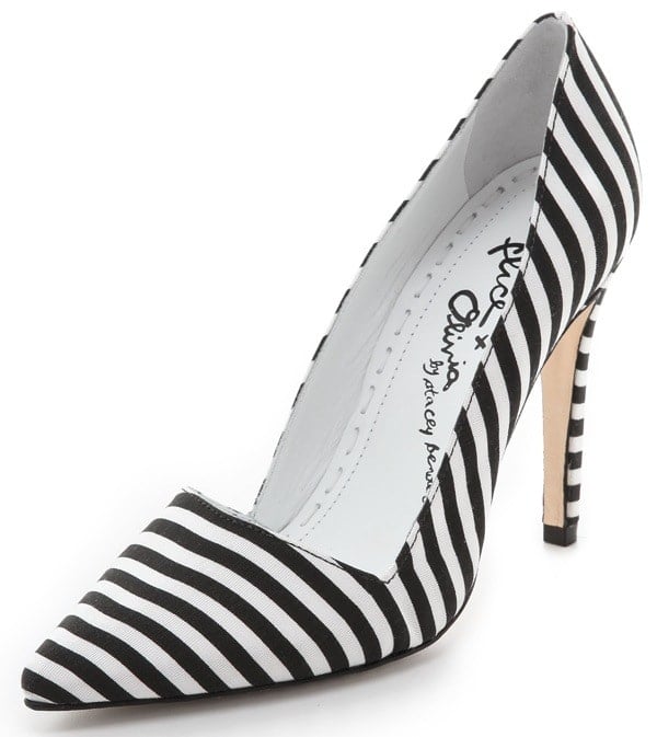 alice + olivia Dina Striped Pumps $295.00