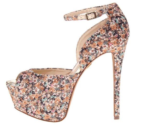 Betsey Johnson "Bandit" Floral-Print Heels