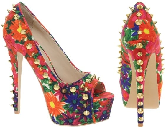 Carvela Garland Multi-print Studded Platform Pumps