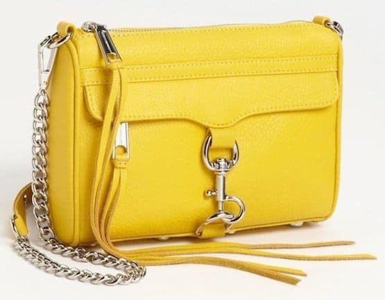 Rebecca Minkoff 'Mini M.A.C.' Shoulder Bag in Sunny, available for $195 - add a pop of color to your outfit