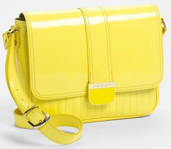 Ted Baker London 'Large' Quilted Crossbody Bag in bright yellow, available for $165 - perfect for a sunny day