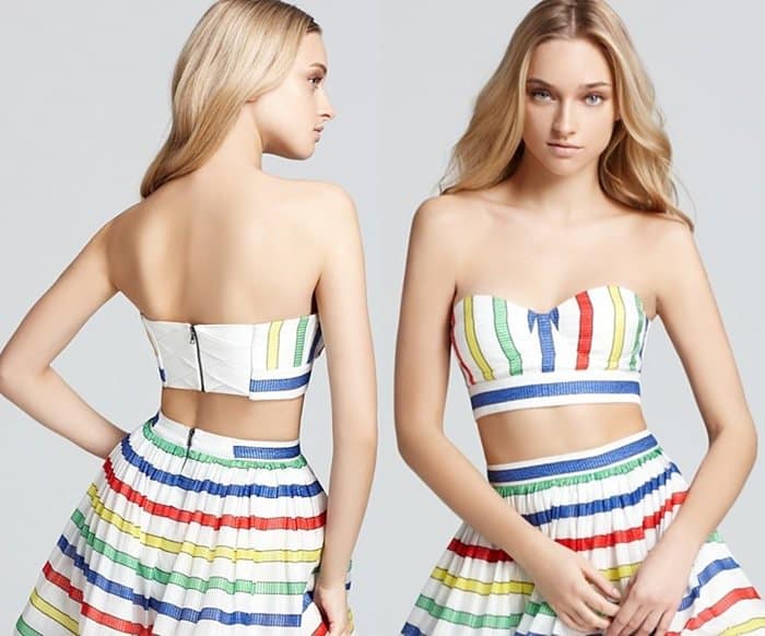 Alice Olivia Bra Top — Zora Striped Bustier