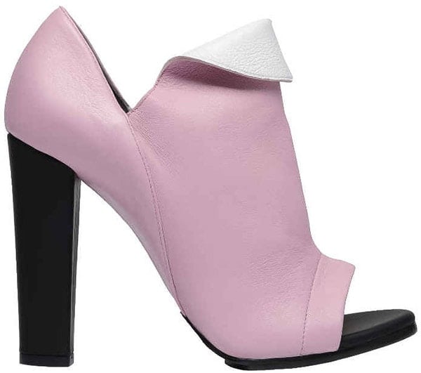 Pink Leather Balenciaga Revers Booties