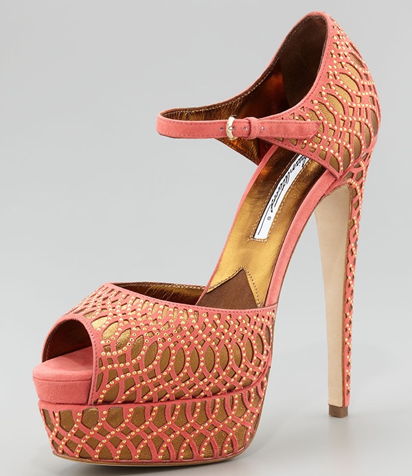 Brian Atwood Tribeca Pink Gold