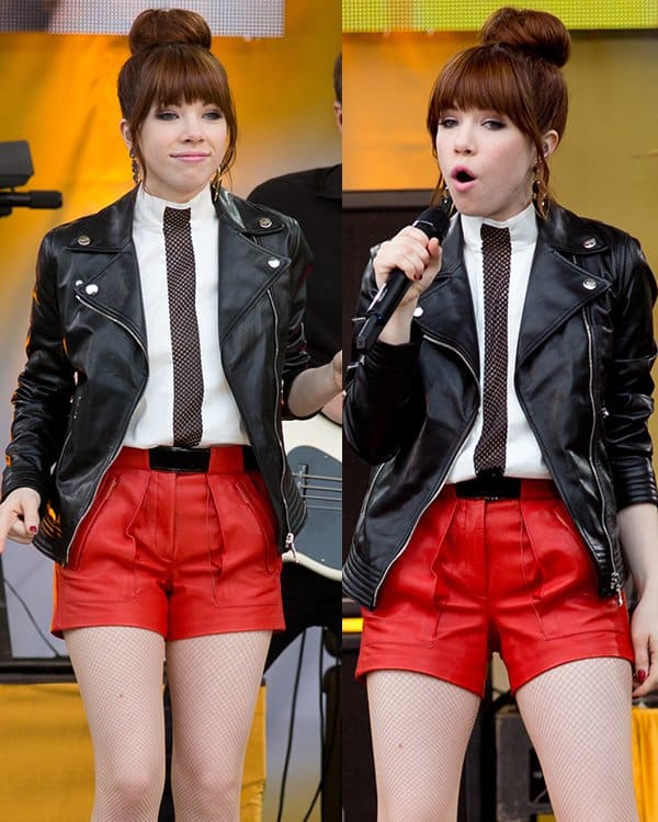 Carly Rae Jepsen captivates the audience with her performance at Good Morning America's 2013 Summer Concert Series, Central Park, NYC, June 14, 2013