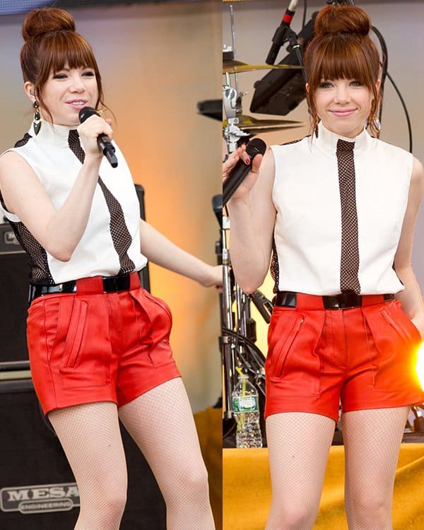 Carly Rae Jepsen performing live as part of Good Morning America's 2013 Summer Concert Series in Central Park, New York City on June 14, 2013