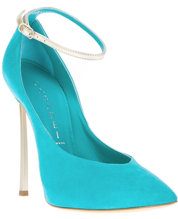 Casadei Pointed Toe Pumps in Turquoise
