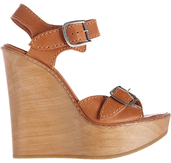 Chloe Buckle Strap Wedge Sandals