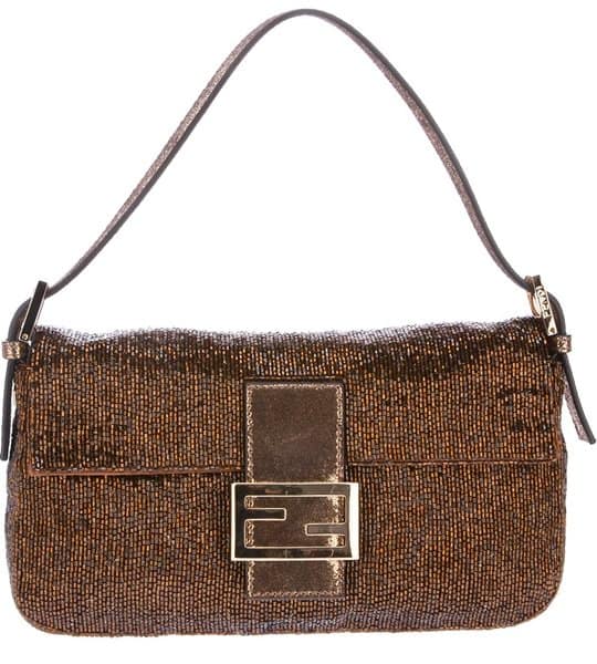 Fendi Baguette Shoulder Bag in Gold