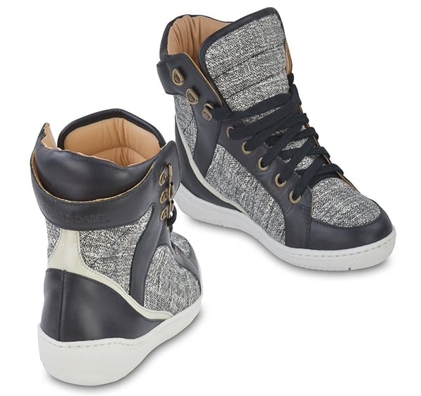 Gerard Darel Tweed Leather Sneakers