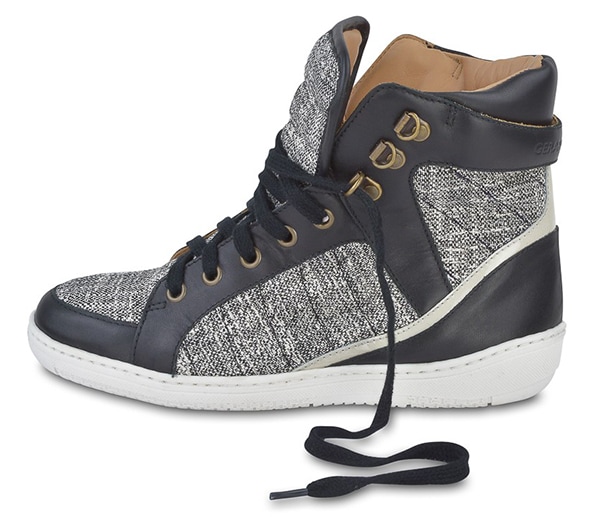 Gerard Darel Tweed Leather Sneakers