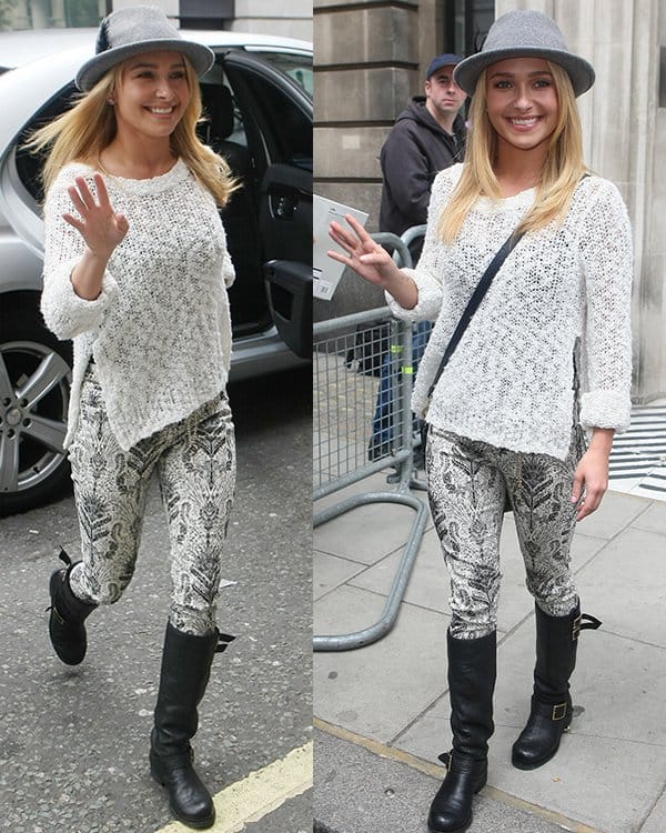 Hayden Panettiere leaving the BBC Radio 2 studios in London on June 7, 2013