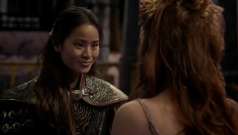 In "Quite a Common Fairy," the third episode of Season Three of ABC's Once Upon a Time, Jamie Chung as Hua Mulan almost reveals that she is in love with Princess Aurora