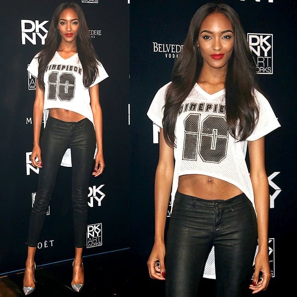 Jourdan Dunn's outfit exuded confidence, with her shirt proclaiming "dimepiece"