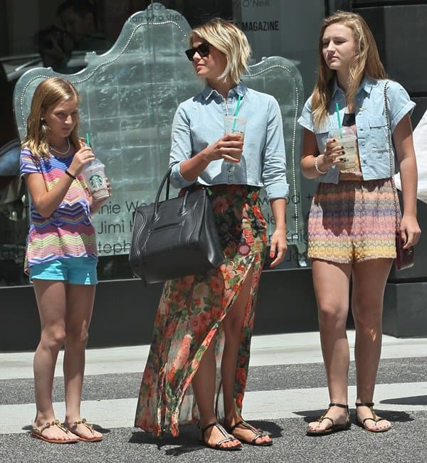 Julianne Hough taking her nieces to shop in Beverly Hills on June 19, 2013