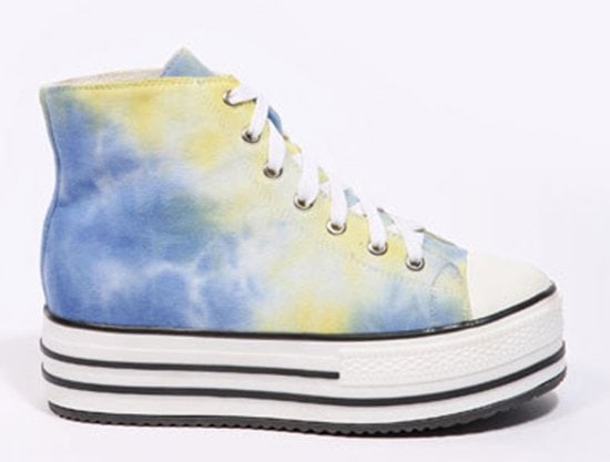 Kimchi Blue Tie Dye Canvas Platform Shoes