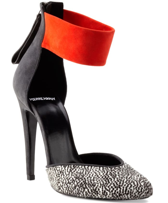 Pierre Hardy Trico-Dot Pump With Orange Ankle Strap